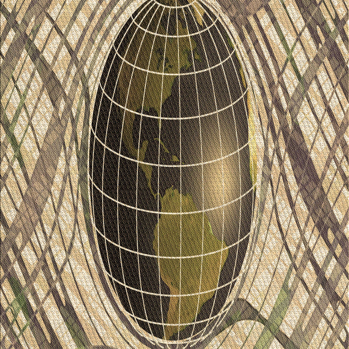 Machine Washable Transitional Dark Brown Rug, wshpat1568brn