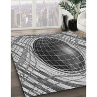 Patterned Silver Gray Rug, pat1568gry