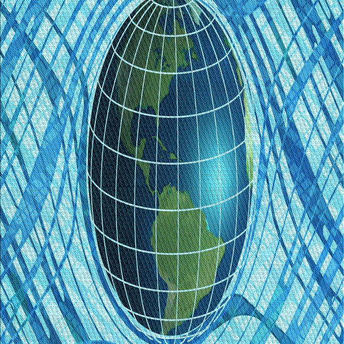 Patterned Blue Rug, pat1568lblu