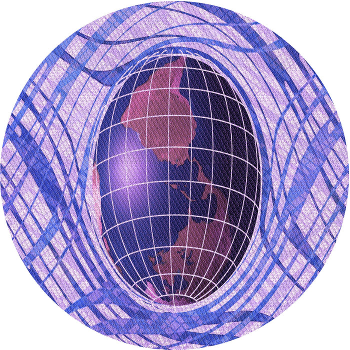 Square Patterned Amethyst Purple Rug, pat1568pur