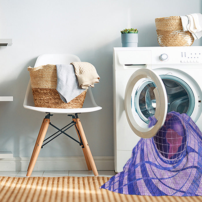Machine Washable Transitional Amethyst Purple Rug in a Washing Machine, wshpat1568pur