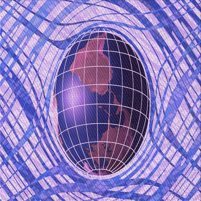 Round Patterned Amethyst Purple Rug, pat1568pur