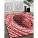 Machine Washable Transitional Light Coral Pink Rug in a Family Room, wshpat1568rd