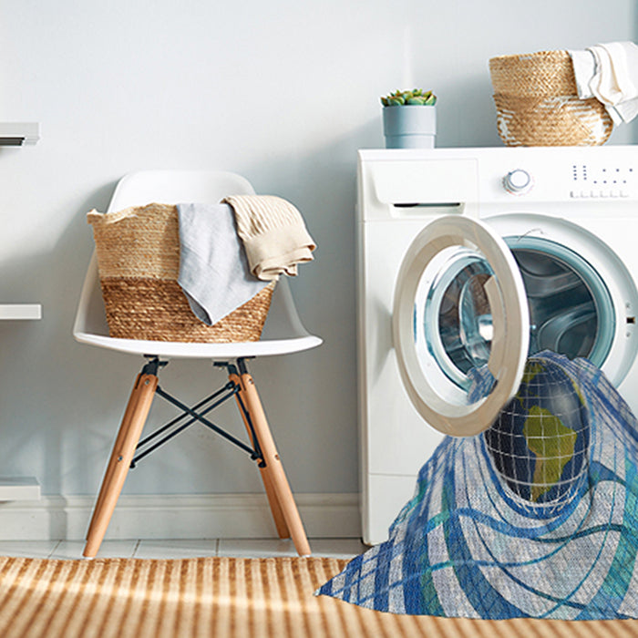 Machine Washable Transitional Blue Rug in a Washing Machine, wshpat1568