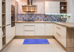 Patterned Light Slate Blue Rug in a Kitchen, pat1569blu