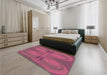 Patterned Pink Violet Pink Rug in a Bedroom, pat1569brn