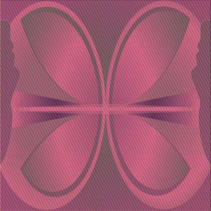 Round Machine Washable Transitional Pink Violet Pink Rug, wshpat1569brn