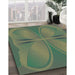 Machine Washable Transitional Green Rug in a Family Room, wshpat1569grn