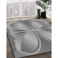 Patterned Smokey Gray Rug, pat1569gry