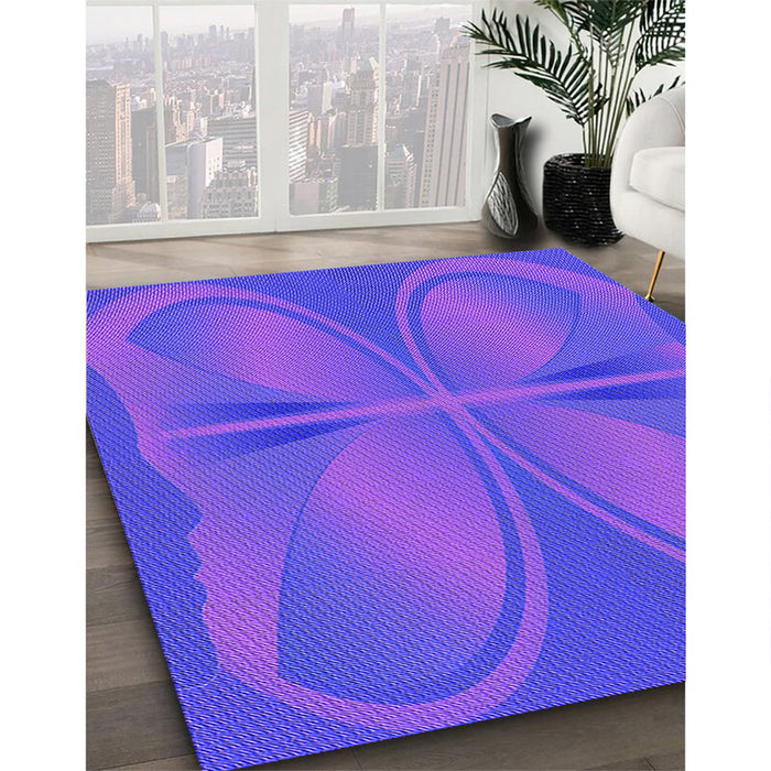 Machine Washable Transitional Purple Rug in a Family Room, wshpat1569pur