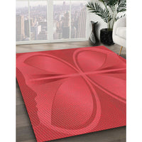 Patterned Red Rug, pat1569rd