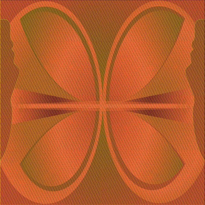 Round Machine Washable Transitional Neon Orange Rug, wshpat1569yw