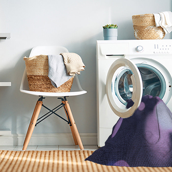 Machine Washable Transitional Medium Purple Rug in a Washing Machine, wshpat157blu