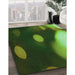 Patterned Dark Forest Green Rug in Family Room, pat157grn