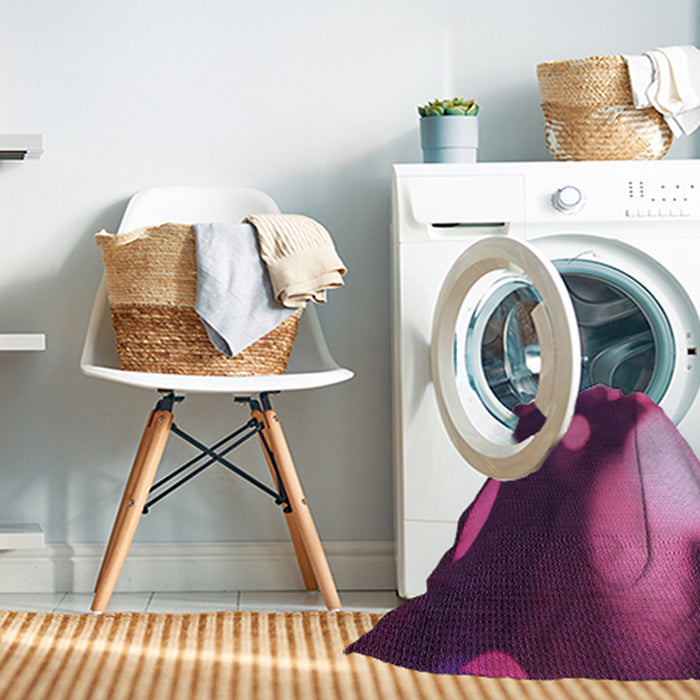 Machine Washable Transitional Orchid Purple Rug in a Washing Machine, wshpat157pur