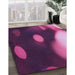 Patterned Orchid Purple Rug in Family Room, pat157pur