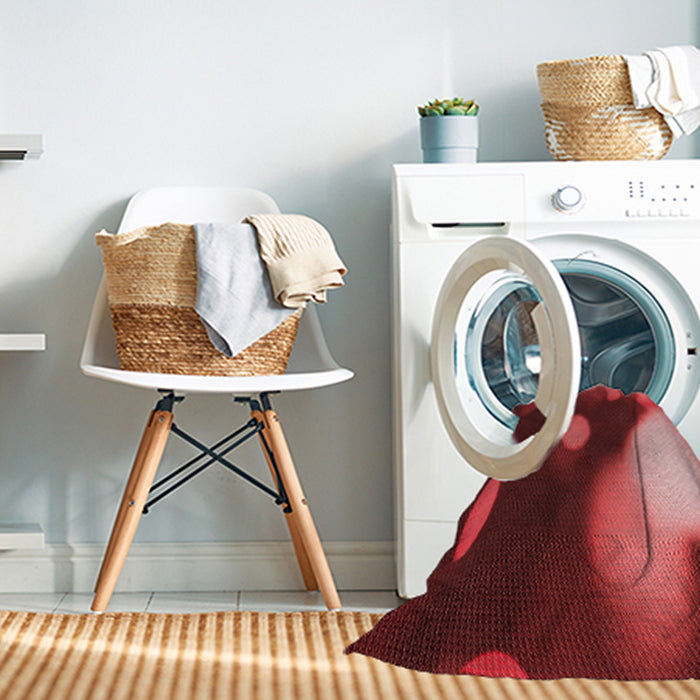 Machine Washable Transitional Red Rug in a Washing Machine, wshpat157rd
