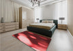 Patterned Red Rug in a Bedroom, pat157rd