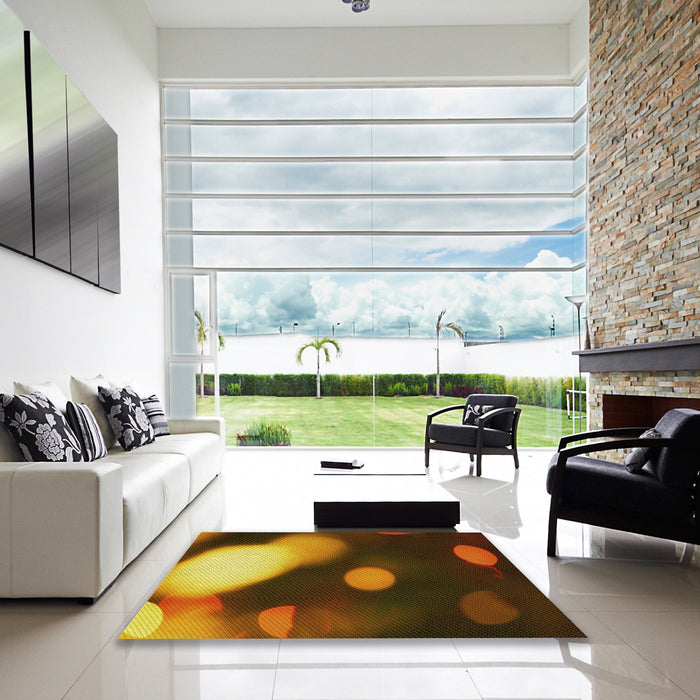 Square Patterned Red Rug in a Living Room, pat157yw