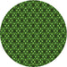 Square Patterned Dark Forest Green Rug, pat1570grn