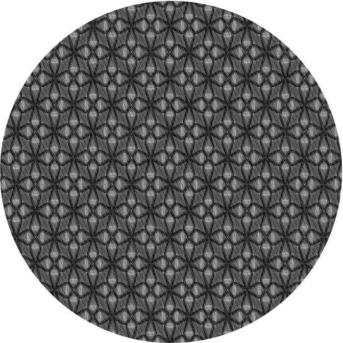 Square Patterned Charcoal Black Rug, pat1570gry