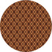 Square Patterned Orange Rug, pat1570org
