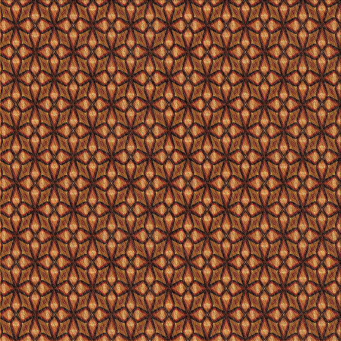 Round Patterned Orange Rug, pat1570org