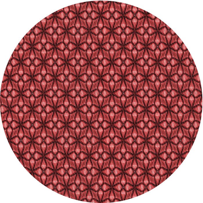 Square Patterned Red Rug, pat1570rd