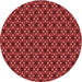 Square Patterned Red Rug, pat1570rd