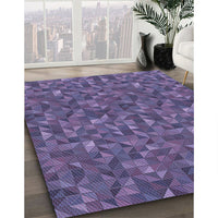 Patterned Light Purple Rug, pat1571blu