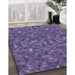 Patterned Light Purple Rug in Family Room, pat1571blu