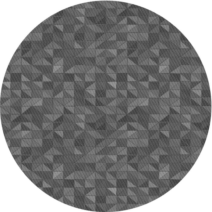 Square Patterned Platinum Gray Rug, pat1571gry