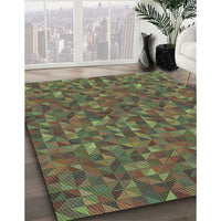 Patterned Sepia Brown Rug, pat1571lblu