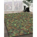 Patterned Sepia Brown Rug in Family Room, pat1571lblu