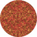 Square Machine Washable Transitional Orange Red Orange Rug in a Living Room, wshpat1571org