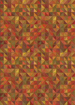 Patterned Orange Novelty Rug, pat1571