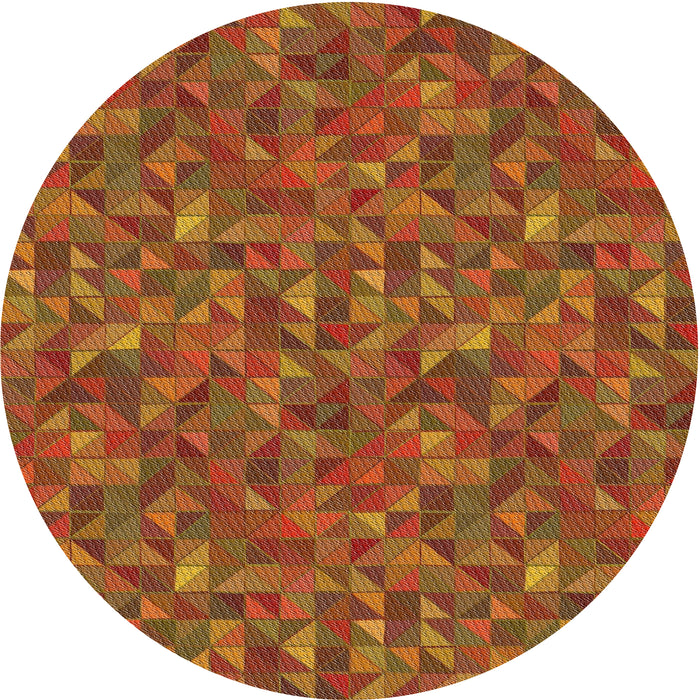 Sideview of Patterned Orange Novelty Rug, pat1571