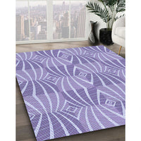 Patterned Blue Rug, pat1572blu