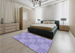 Patterned Blue Rug in a Bedroom, pat1572blu