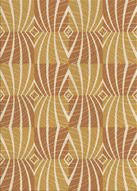 Machine Washable Transitional Yellow Orange Rug, wshpat1572brn