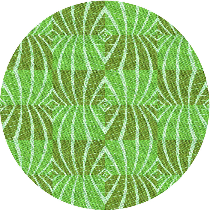 Square Patterned Green Rug, pat1572grn