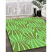 Patterned Green Rug in Family Room, pat1572grn