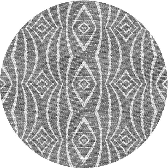 Square Patterned Smokey Gray Rug, pat1572gry