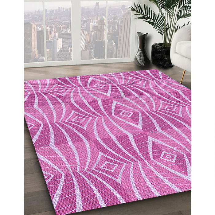 Machine Washable Transitional Violet Purple Rug in a Family Room, wshpat1572pur