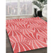 Patterned Light Salmon Pink Rug in Family Room, pat1572rd