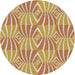 Sideview of Patterned Brown Gold Novelty Rug, pat1572