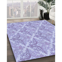 Patterned Purple Rug, pat1573blu