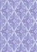 Machine Washable Transitional Purple Rug, wshpat1573blu