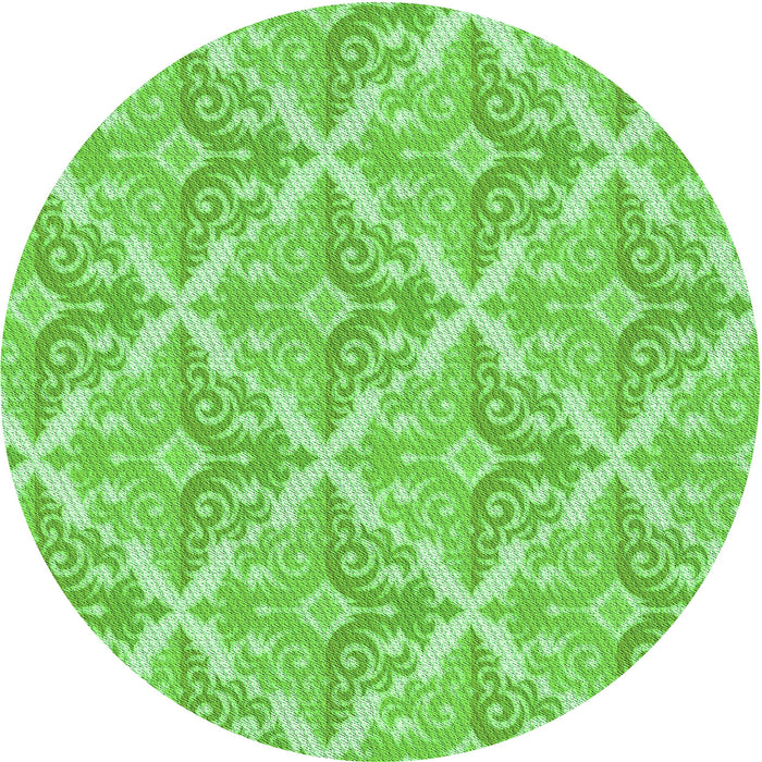 Square Patterned Emerald Green Rug, pat1573grn