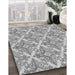 Patterned Gray Rug in Family Room, pat1573gry